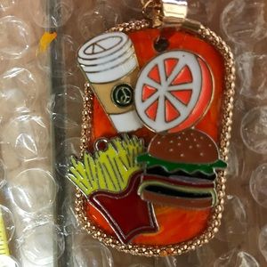 Fast food dinner dog tag